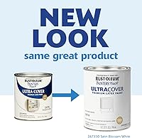 Vista 249 de Rust-Oleum Painter's Touch 1979502 - Pintura de látex, color negro brillante, 1 cuarto de galón