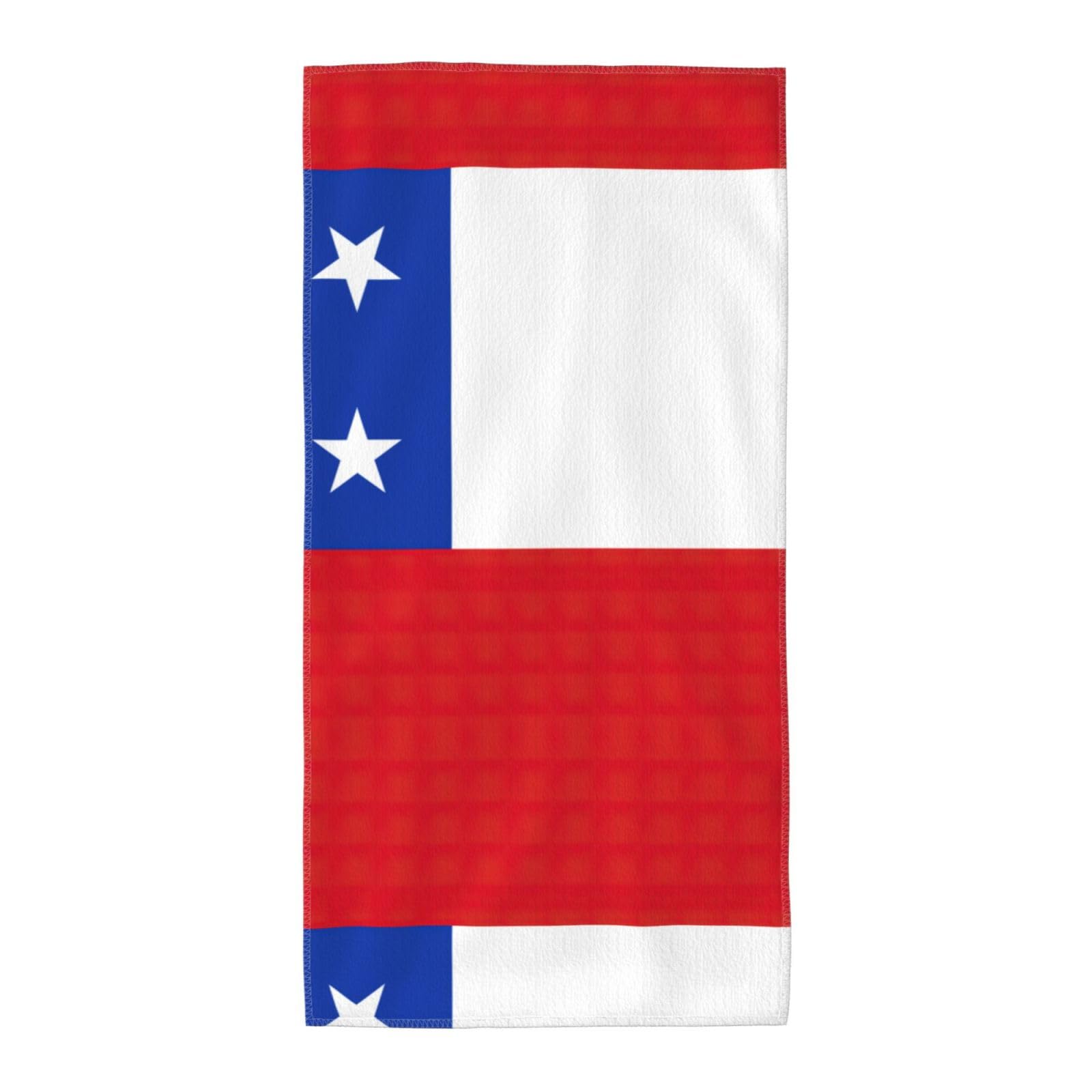 Flag Of Chile Fashion Printed Long Bath Towel For Pool Side Seaside Holiday