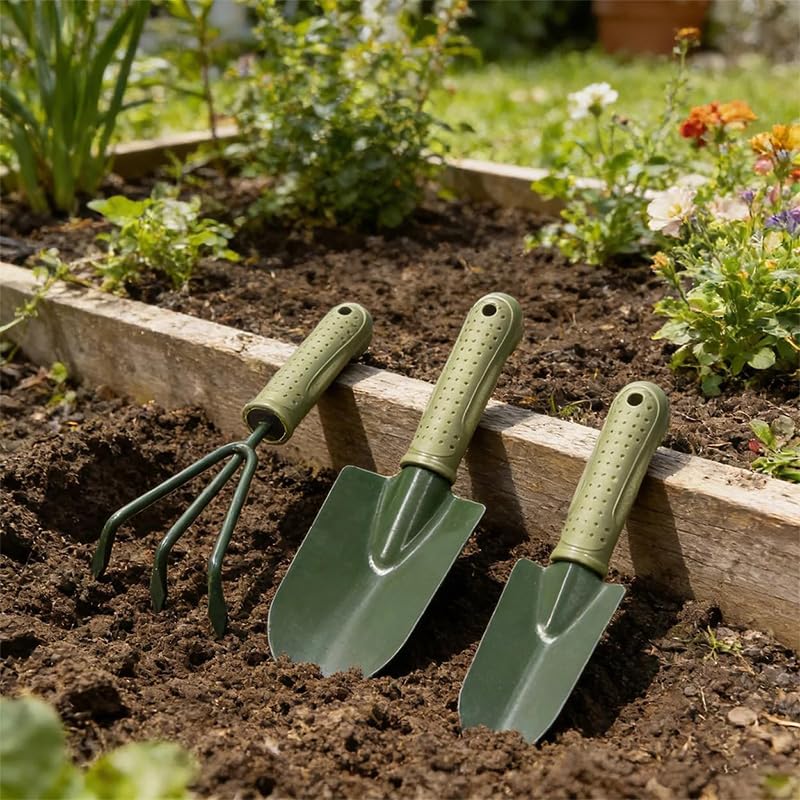 Set de 3 herramientas de mano para jardín miniatura 1