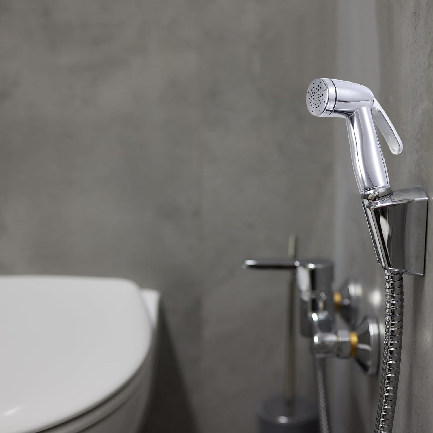 uxcell 2 Pcs Bidet Sprayer, Pressurized Handheld Bidet Sprayer for Toilet, Jet Spray Bidet Attachment Bidet Toilet Sprayer Head for Kitchen Bathroom Toilet Flushing Washing, Silver