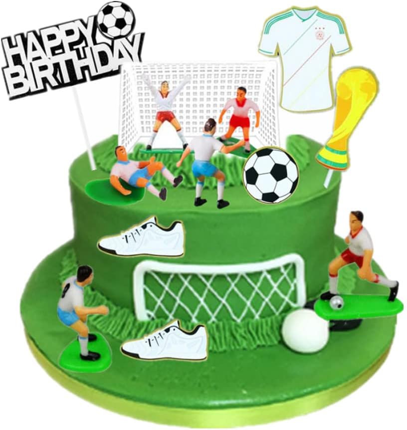 Soccer Cake Topper Decorations,Soccer Players Cake Decorations Set Of