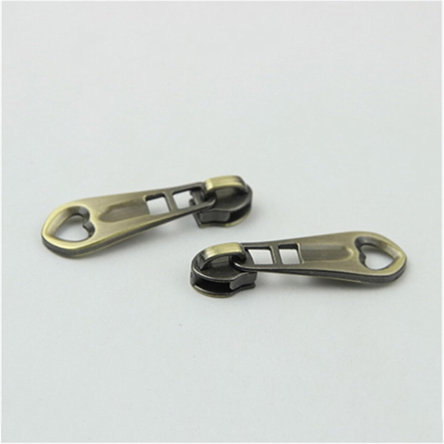 Reißverschluss, 10 Stück Metall 5# Reißverschlussschieber for Jacken, Kleidung, Mantel, Kopfzieher, Reißverschluss-Reparatur-Set, DIY(Bronze)