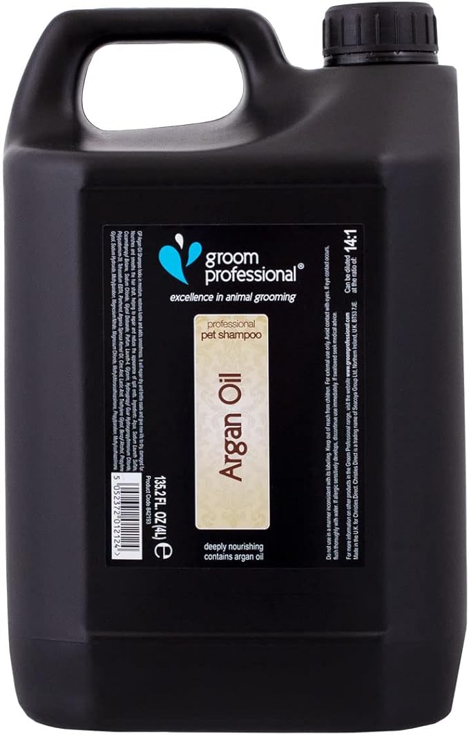 GROOM PROFESSIONAL Argan Oil Dog Shampoo, Excellence in Animal Grooming