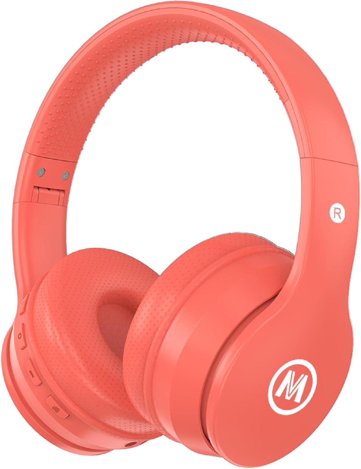 Headphones Kids Bluetooth 5.4 Wireless Play Time 68H Safe Volume Limit 85/94dB Over-Ear Foldable Headset,Fast Charging,with Aux Cord Built-in Mic for Toddler Child Pad Study Tablet Coral 01-Coral