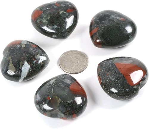 Miniatura 2 de Imagen Jaspe Corazón Cristal Piedras Curativas Piedra Natural Grande Puffy Love Hearts Reiki Worry Palm Masajeador Piedra 1.8 pulgadas