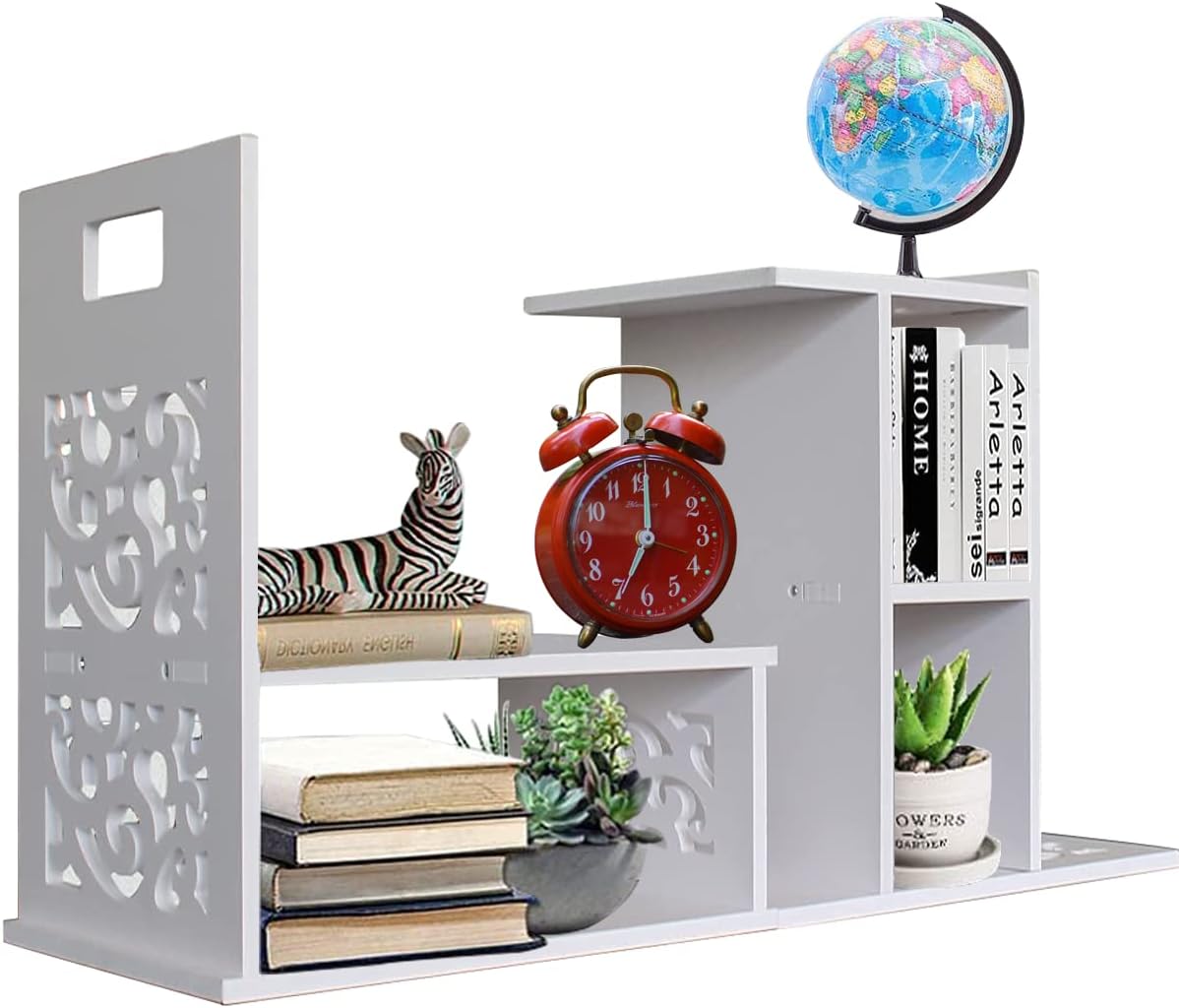 YGYQZ Desktop Bookshelf, Desk Shelf Organizer Cute Small