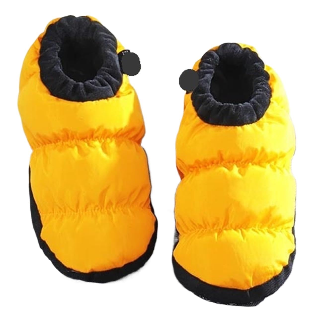 Daunen-Booties Camping Unten Booties Winter Zu Hause Hausschuhe Männer Turnschuhe Unten-baumwolle Casual Indoor Schuhe Weiche Plüsch Warme Slipper Für Camping Skifahren(Yellow,CN42-43 insole 275mm)