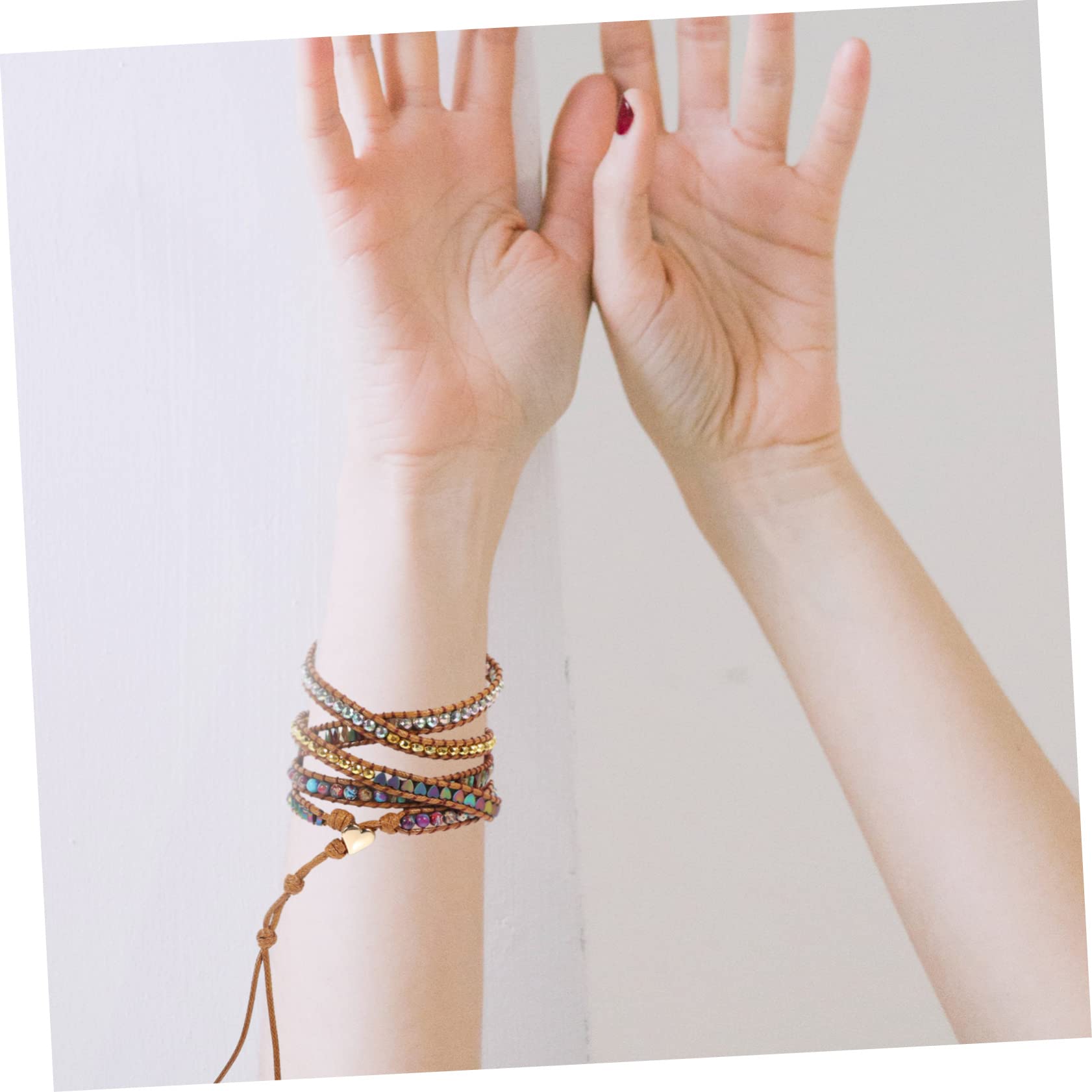 DOITOOL Lot De 5 Bracelets De Montre Décoratifs En Pierre Tissée Pour Montre Connectée Légers Confortables Et Faciles À Installer