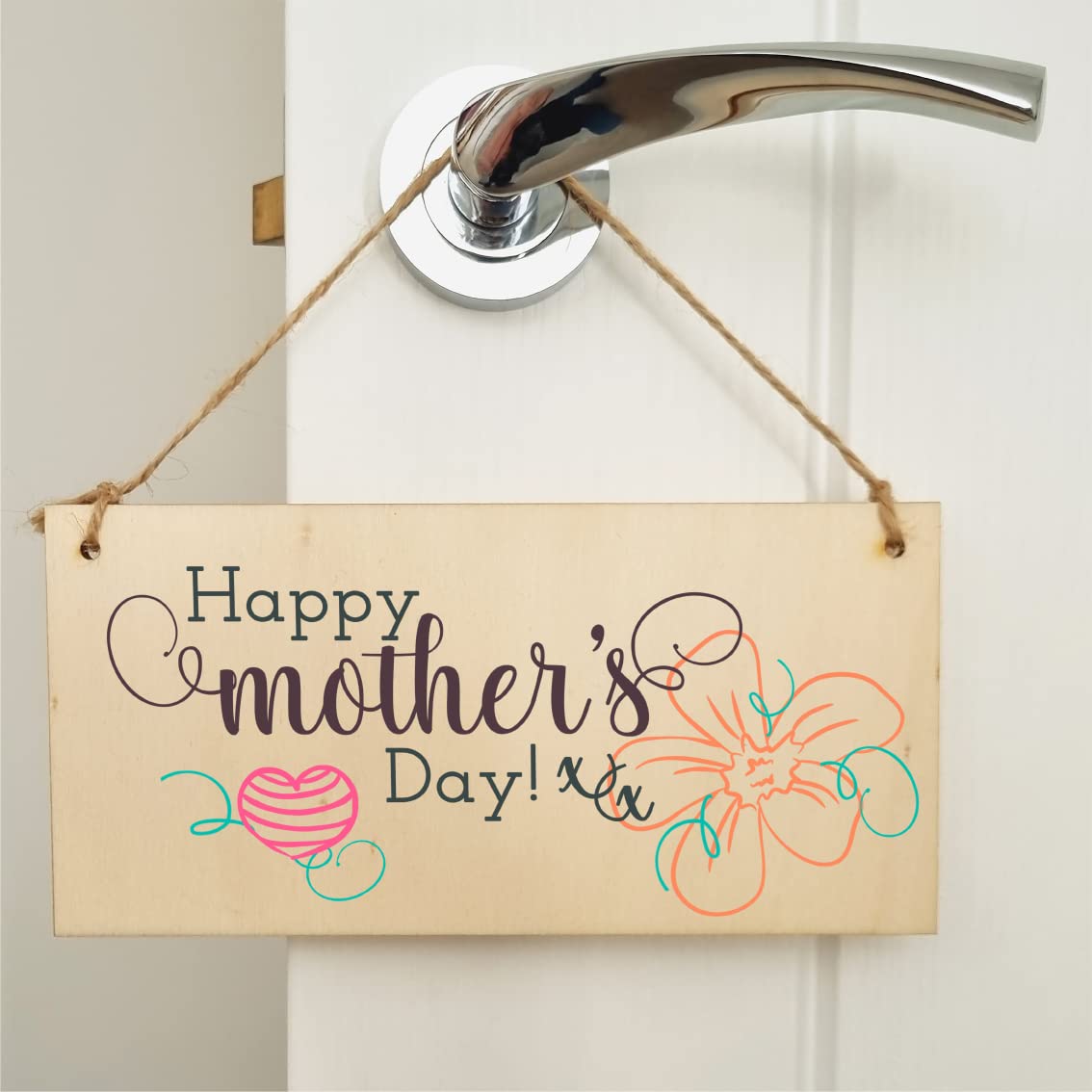 The Plum Penguin Handmade Wooden Hanging Wall Plaque Happy Mother's Day Floral Sentimental Gift Sign - Image 4