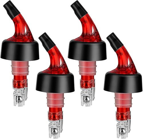 Vertedor automático de botellas medido, vertedor de medición de alcohol de tiro rápido con tapas antipolvo para herramientas de vino, cóctel, bar en