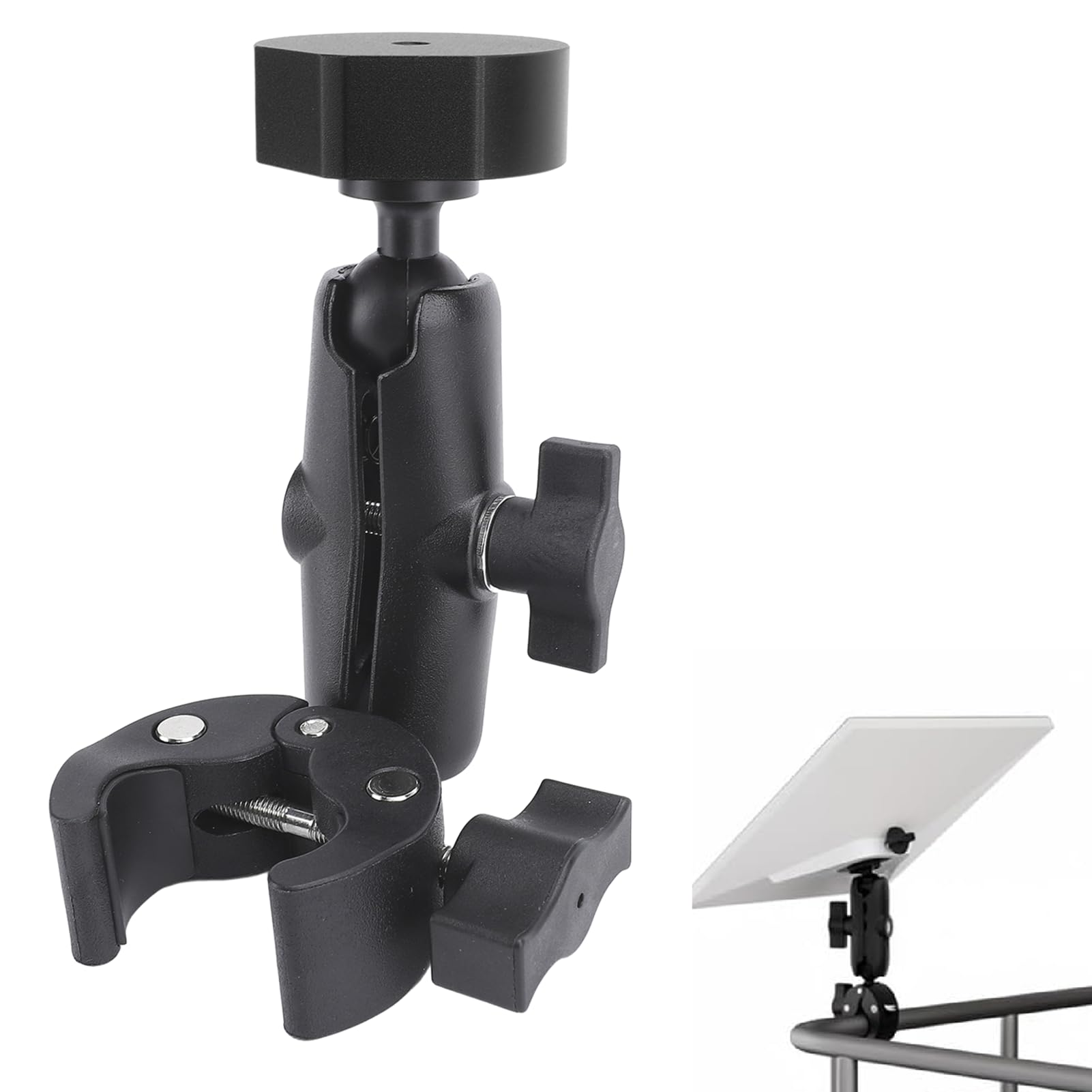 Starlink Mini Mount for RV Ladder, Star Link Mi ni Adjustable Clamp Mounting for Pole, Tube, Pipe, Tubing up to 1.6, Old Starlink Mini RV Mount, Compatible with Original Pipe Adapter (Black)