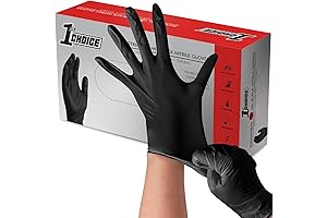 1st Choice - Black Nitrile Disposable Gloves | Extra Large | 5 mil