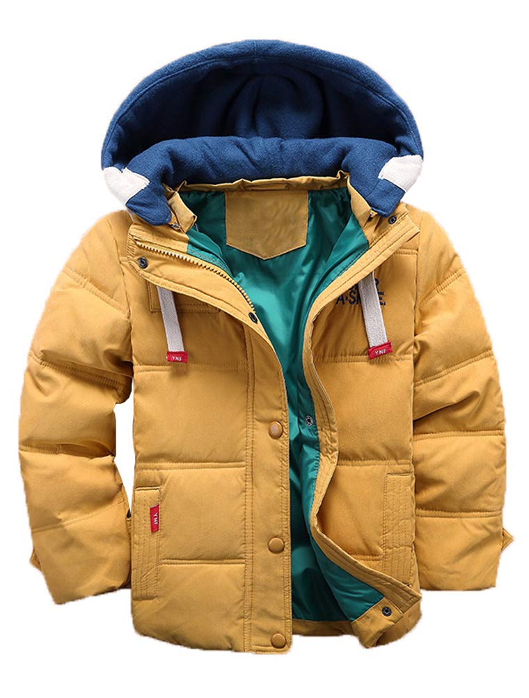 Odziezet Kids Winter Down Coat Boys Girls Autumn Warm Hooded Quilted Puffer Parka Jacket 4-13 Years