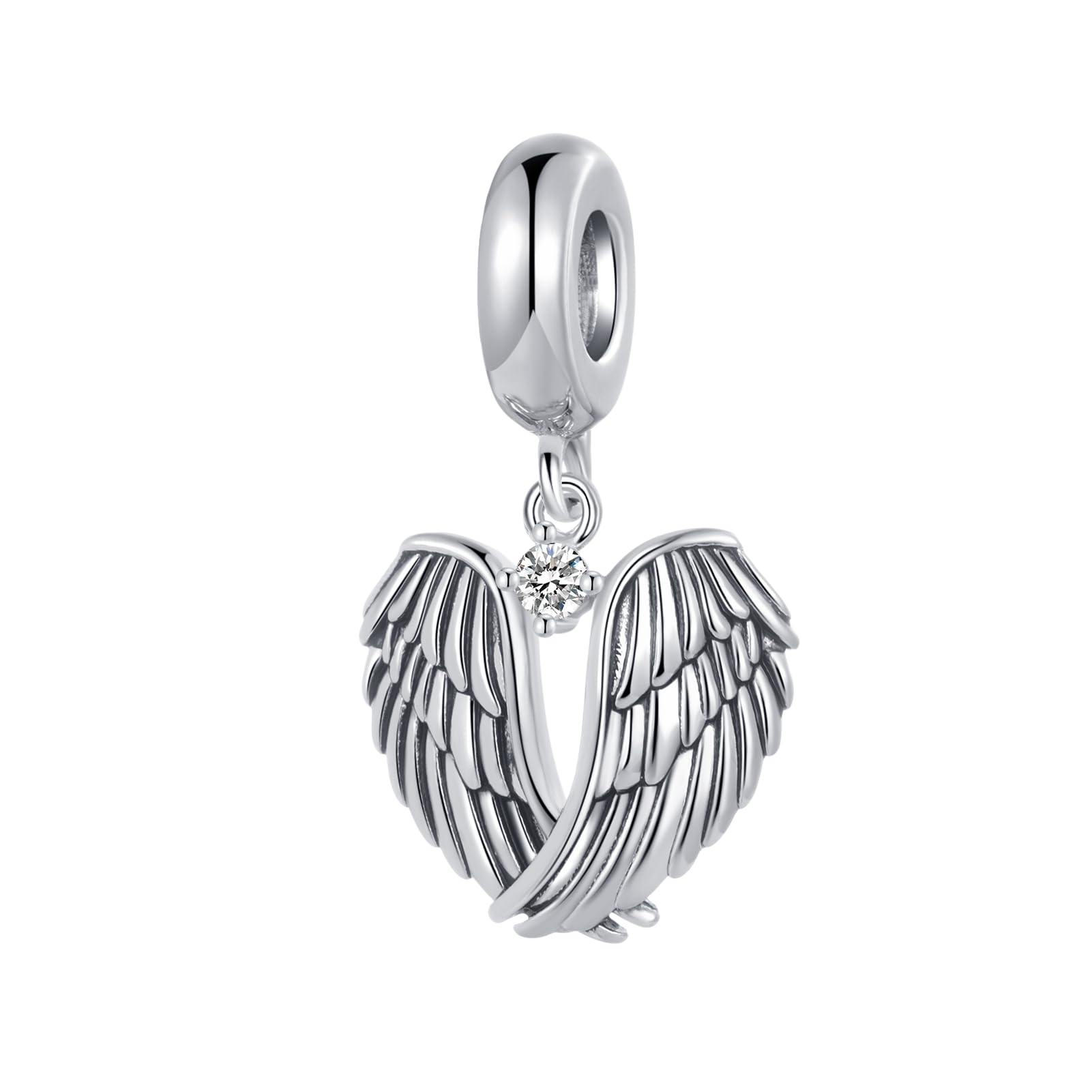 SBI Jewelry Angel Charm Compatible with Pandora Charms Bracelets Lucky Birthstone Bead Happy Birthday Pendant Anniversary