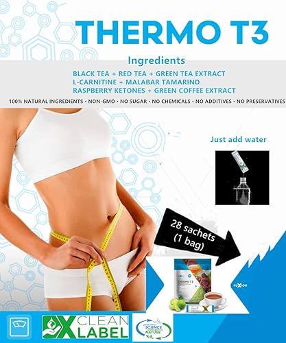 Miniatura 5 de FuXion Thermo T3, delicioso sabor a té de limón (Thermo TT3, 28 bolsitas)