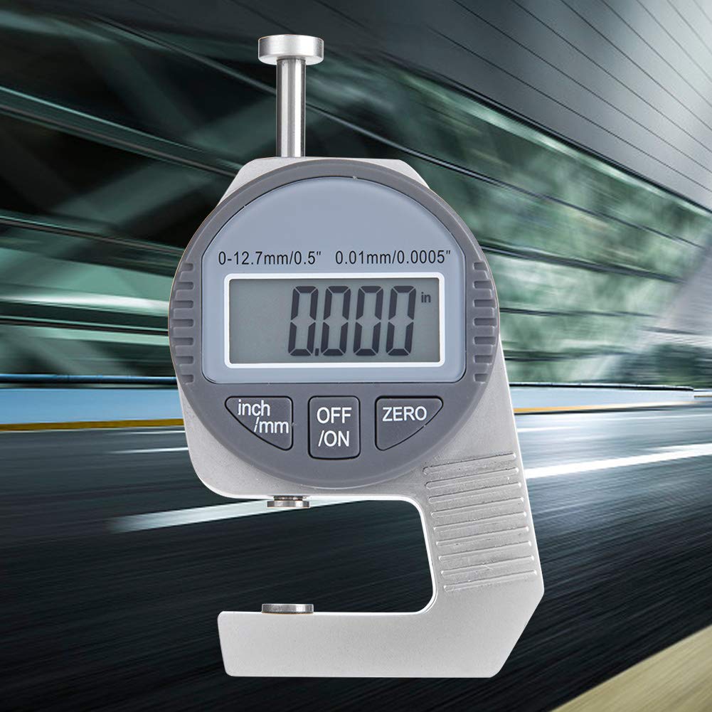 Calibro di spessore digitale LCD 0-12,7 mm/0,5" 0,01 mm/0,0005" Testa di misura piatta