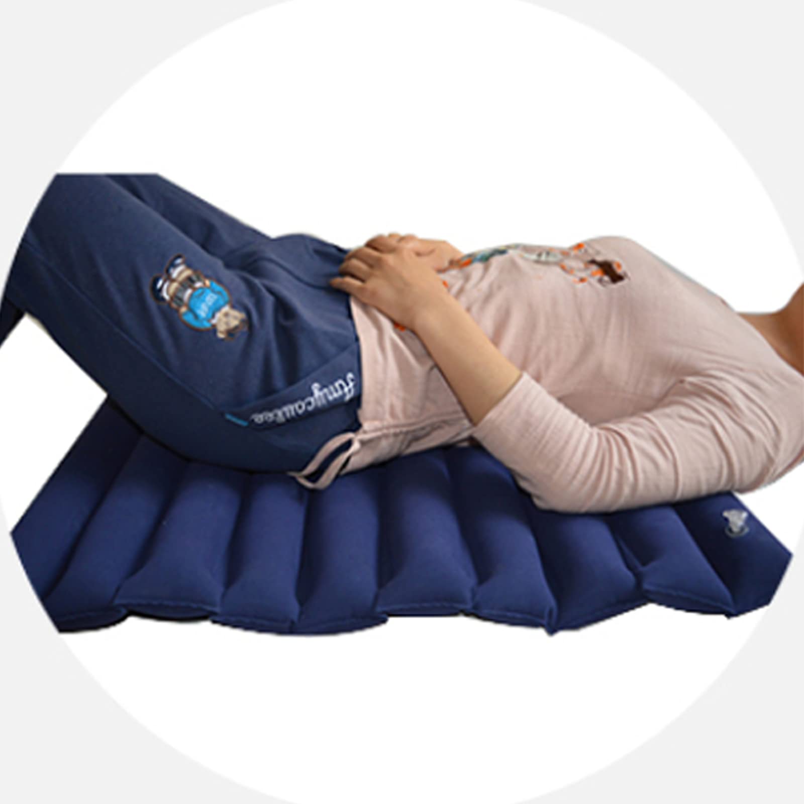 Donut de Almohada para hemorroides para el Dolor de coxis, cojín Inflable para Asiento de Donut para antiescaras, Dolor de Cama, Silla de Ruedas, Silla de Oficina, Azul (Azul) (Azul)