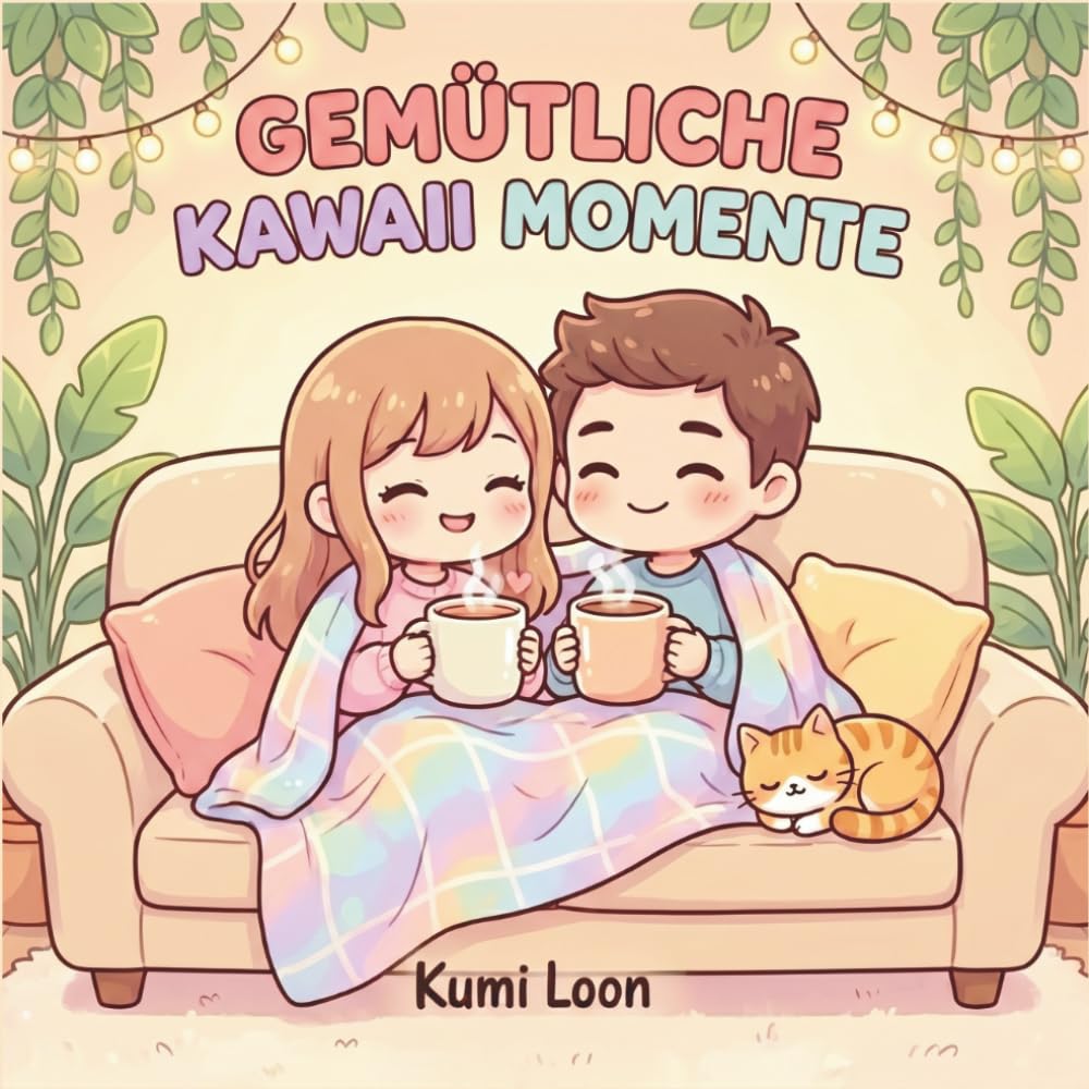 Gemütliche Kawaii Momente: Gemütliches Kawaii-Malbuch für Paare — 42 süße Illustrationen zum Entspannen und Verschenken (Cozy Kawaii Momente)