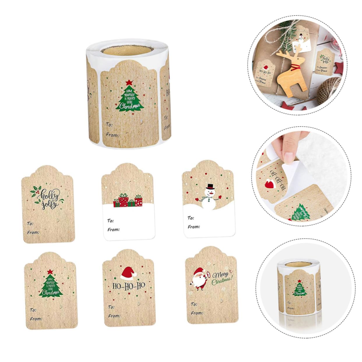3 Adesivi natalizi etichette natalizie adesivi per sigillare buste Speciale cartellini personalizzati medaglietta personalizzata etichette di Natale etichetta VILLCASE