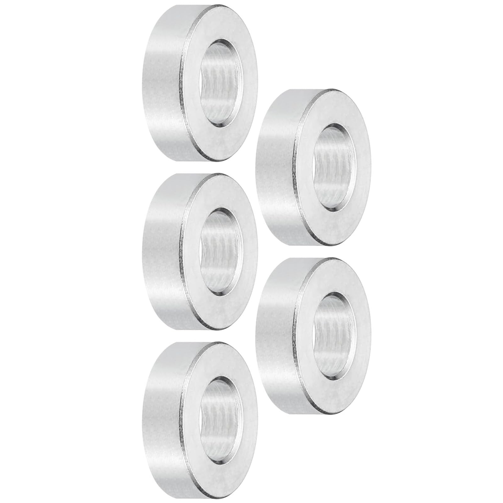 TOP-VIGOR 5Pcs M8 Aluminum Spacer, 8.2mm ID x 16mm OD x 5mm Length Metal Spacer