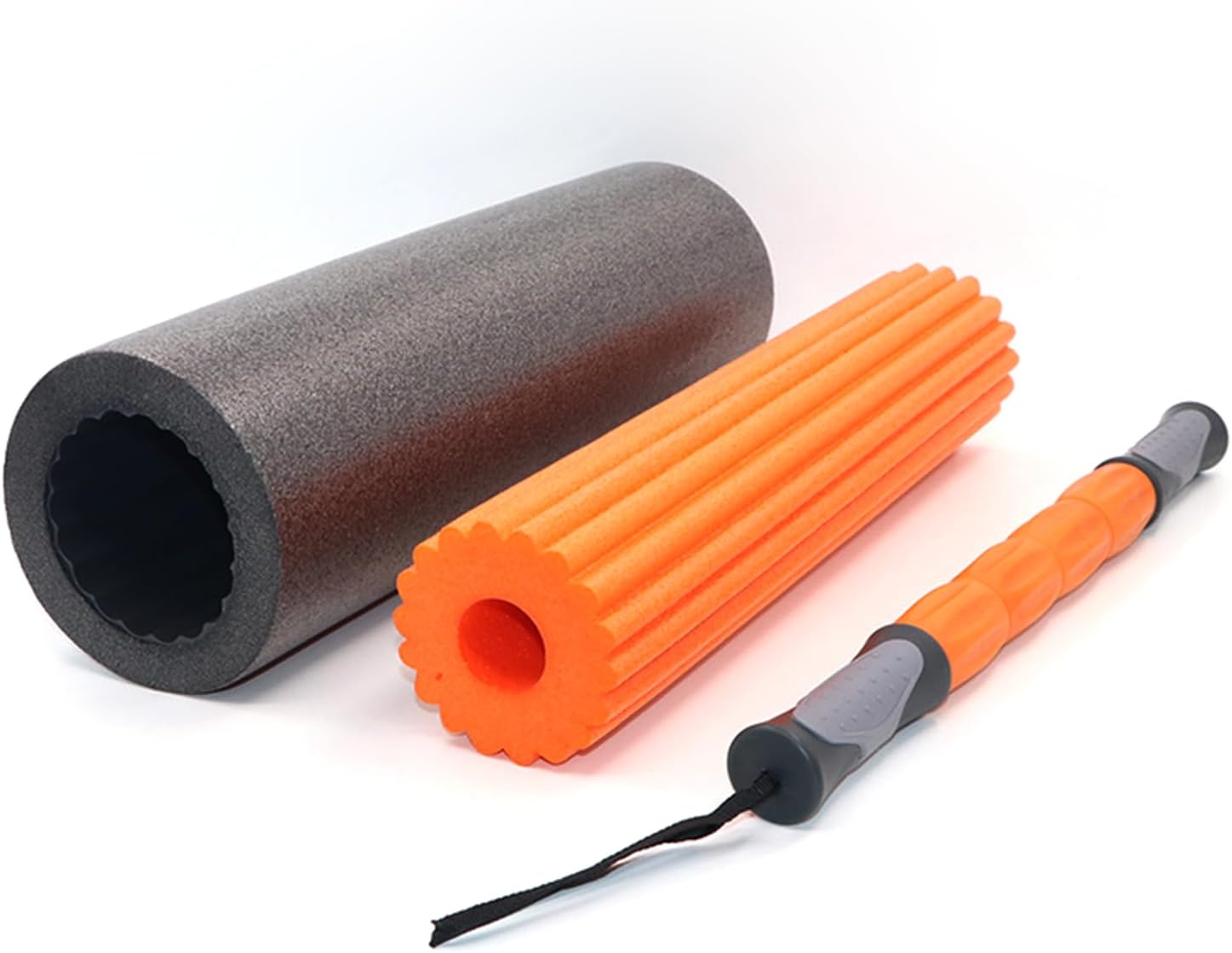 3-in-1 Soft Long Foam Roller for Physical Therapy, Deep Tissue Muscle Massage Roller, Back Roller Foam for Back Pain Relief, Myofascial Release Yoga Column Set, Portable Roller for Legs
