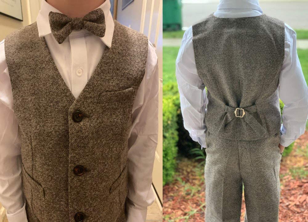 PLWEDDING Boy's - Set di 5 tute formali per bambini, slim fit, per matrimoni