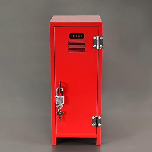 Miniatura 4 de Fixturedisplays Mini casillero de metal con llave y cerradura roja 4.2 X 4.2 X 11 ", ideal para caja del tesoro de los niños 10161-2D
