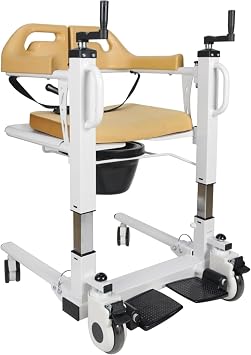 Patient Lift Transfer Chair for Home, Transfer Lift Chair for Seniors 4 in 1 Portable Transfer Chair for Elderly with Commode & Seat Cushion Weight 290 lbs - Ships from USA