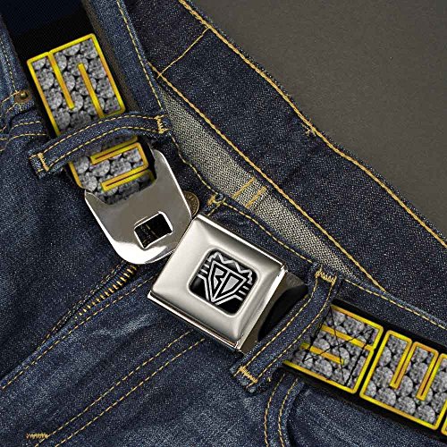 Cinturón de seguridad Buckle-Down negro brillante juvenil ajustable 2