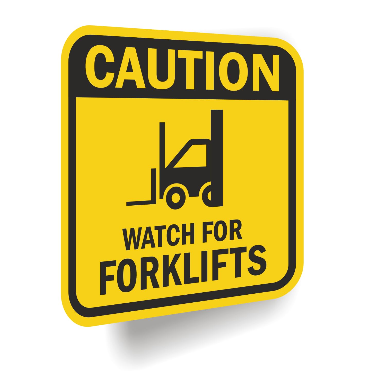 SmartSign "Caution - Watch for Forklifts" 2-Sided Sign | 12" x 12" Aluminum, Made in USA