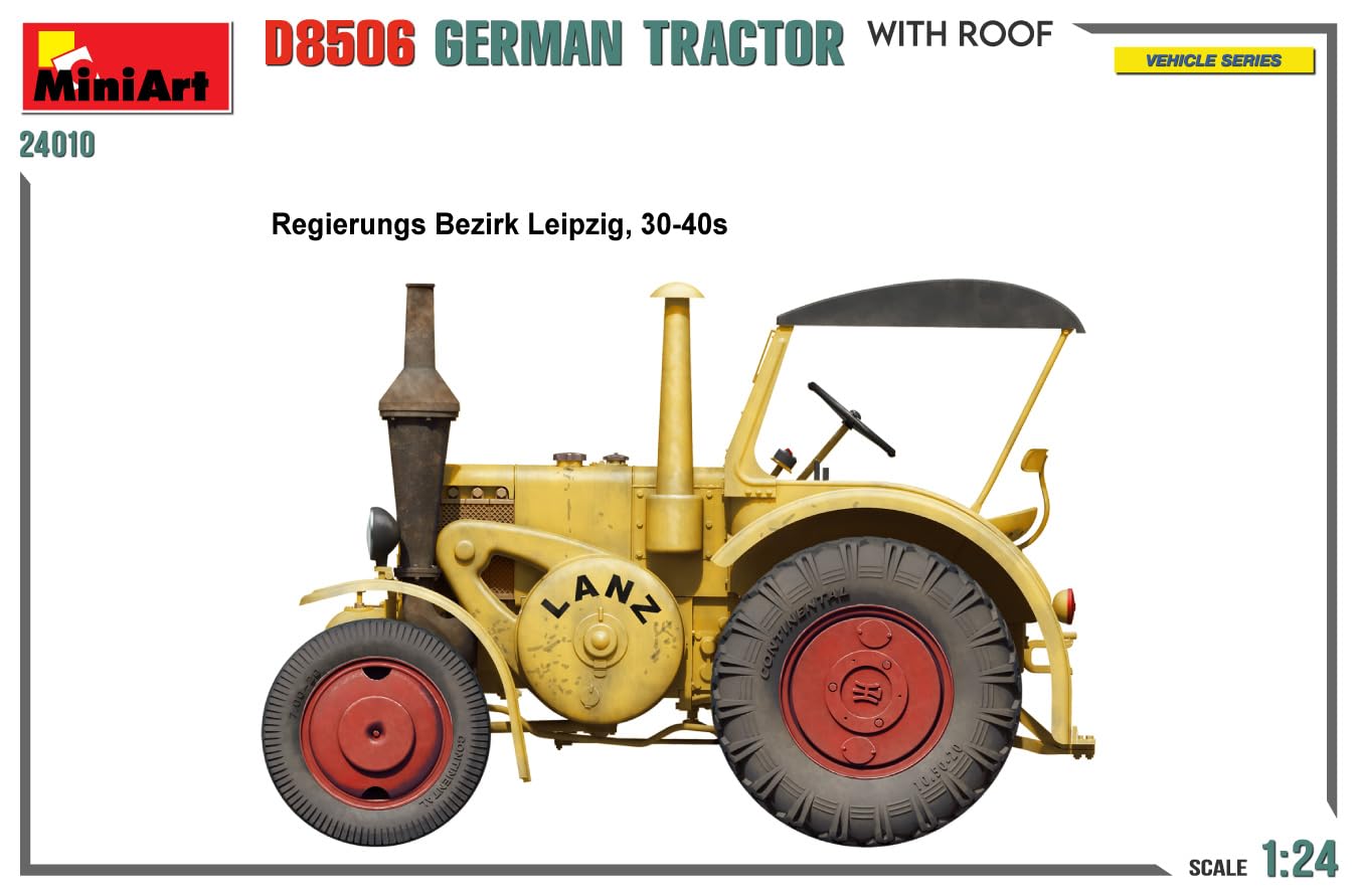 Mini Art 24010 1:24 Dt. traktor D8506 m. Dach kabinowy - wierna replika, modelarstwo, plastikowy zestaw do montażu, majsterkowanie, hobby, klejenie, zestaw modelarski, montaż, nielakierowany
