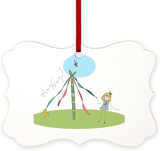CafePress May Day Scroll Holiday Ornament 4" x 2.75"