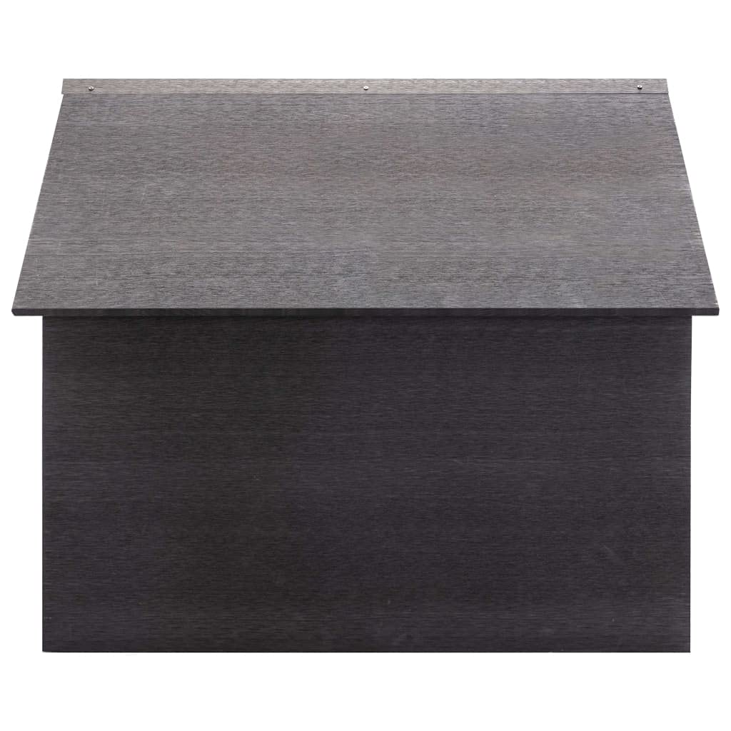 Mangloder Cortacésped Garaje Gris de WPC 80 x 80 x 70 cm, protección contra la intemperie para robot cortacésped y estación de carga, resistente para jardín, exterior, exterior, protección contra la