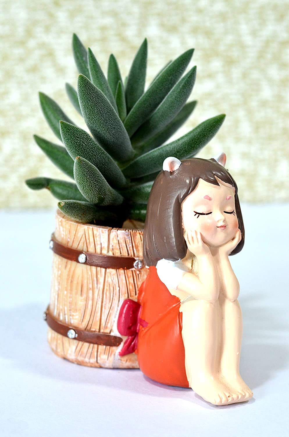 SpaceinCart Polyresin Dreaming Girl with Barrel Pot, Multi Colour, 9.5x7 cm (B089FDHZH5) Amazon Price History, Amazon Price Tracker