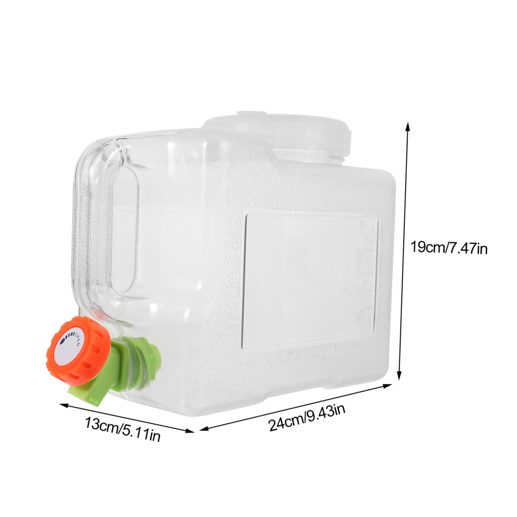 Abaodam 1Set Outdoor Portable Water Container with Faucet Transparent Water Bucket for Camping Hiking Fishing and Emergency Use Durable and Easy to Carry with Large Mouth Design