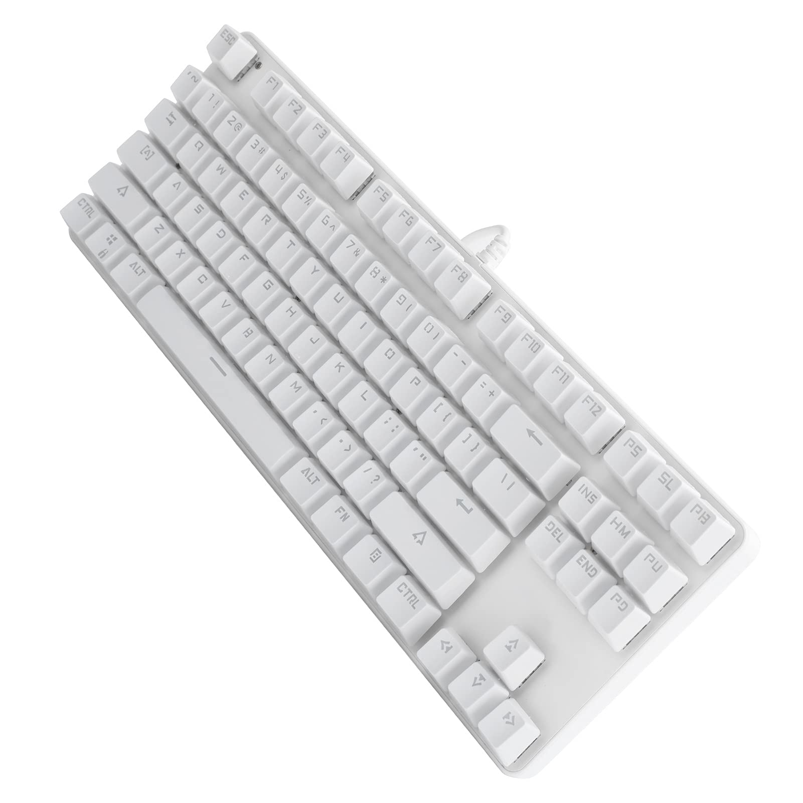 Tastiera Meccanica 87 Tasti USB 2.0 Forniture per Ufficio da Gioco con Retroilluminazione Cablata per Uso Domestico e in Ufficio