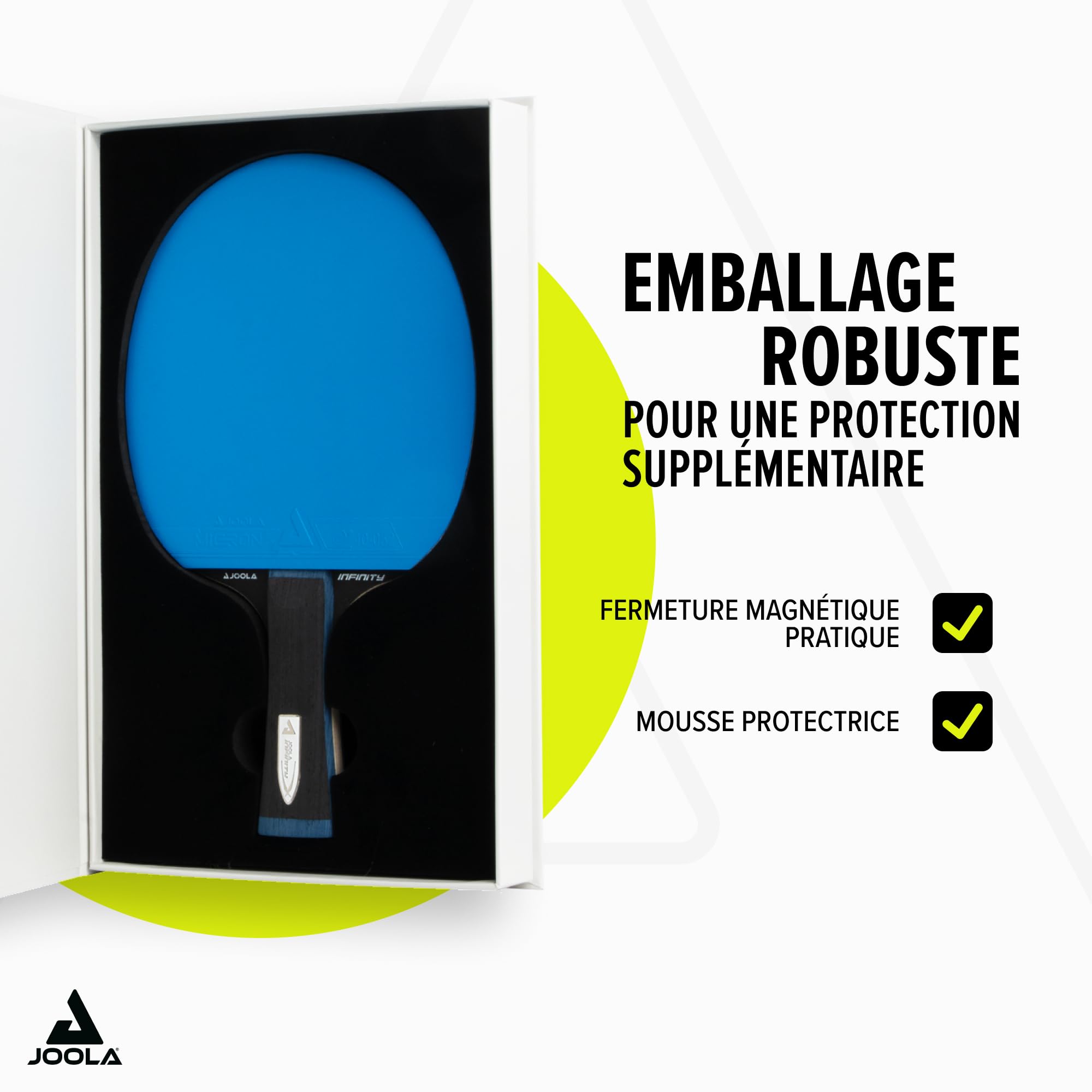 JOOLA White Infinity Z Carbon GL Raquette Tennis de Table Professionnelle Boîte Magnétique