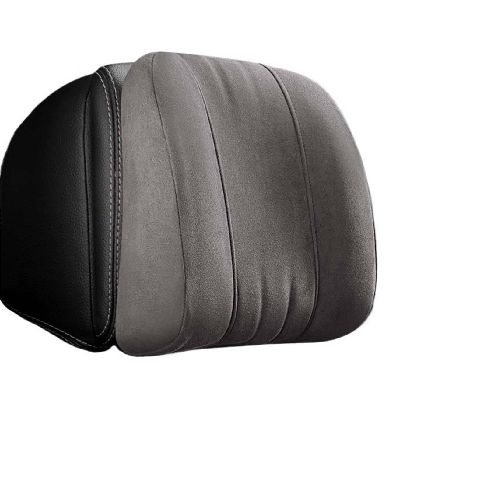 Zagłówek Samochodowy Pasuje do zagłówka z pianki memory foam marki Maybach, podparcie lędźwiowe z obciążnikiem z tkaniny zamszowej Zagłówek siedzenia(Black lumbar pillow)