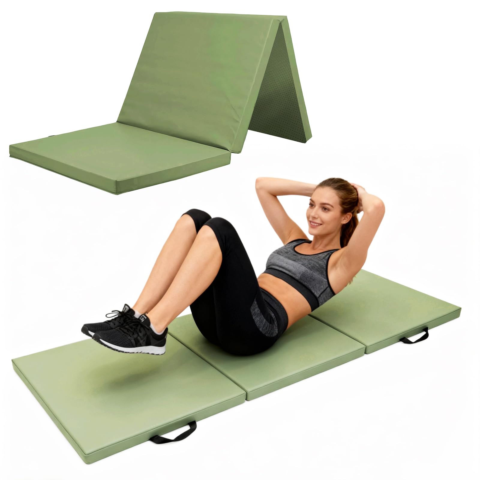 Foldable Yoga Mat 2 Inches Extra Thick Non-Slip Design Fitness Mats