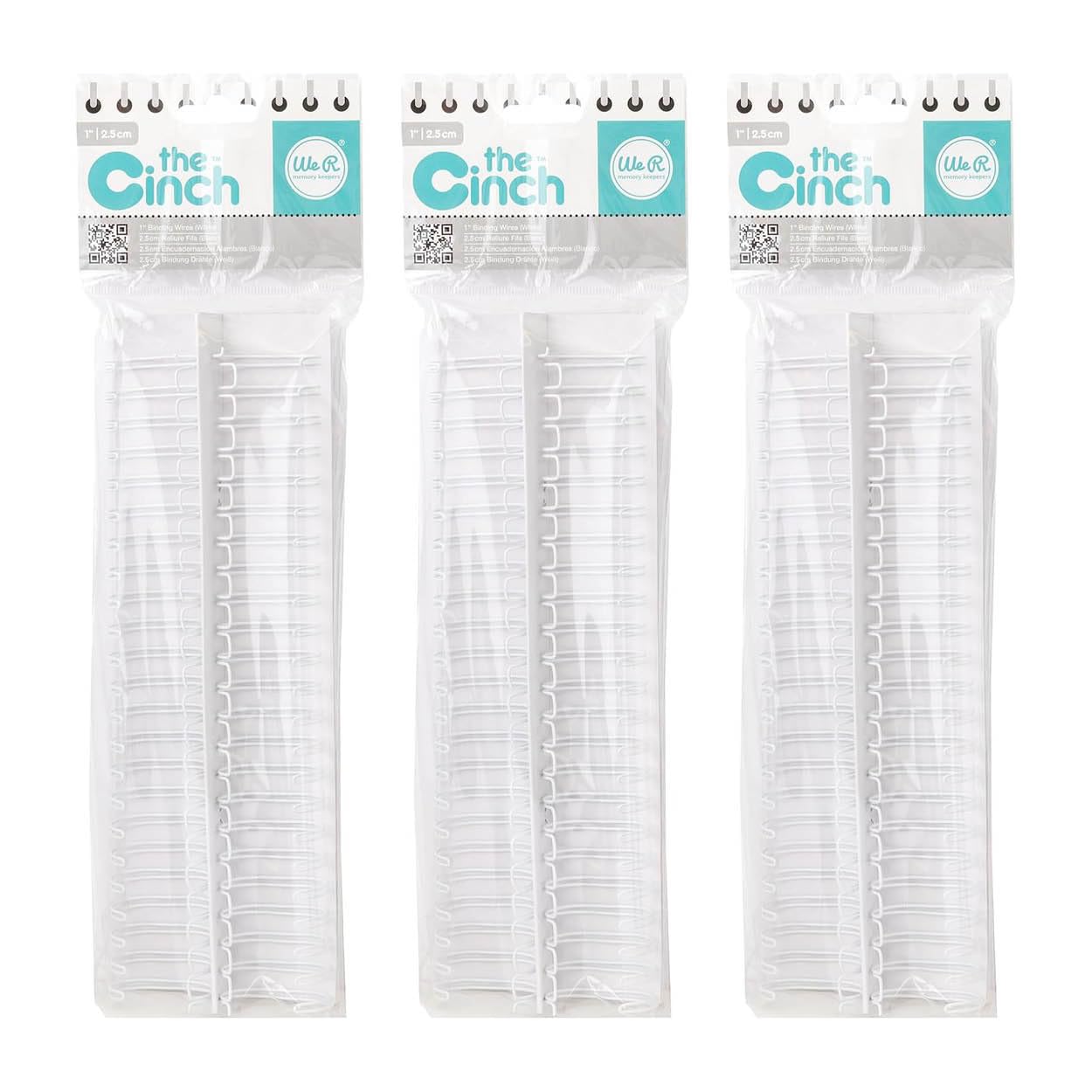 We R Makers - Lomos de encuadernación de cincha de 1 x 11 pulgadas, paquete de 6 unidades, color blanco (paquete de 3) | Bobinas de encuadernación para libros, diarios y planificadores personalizados