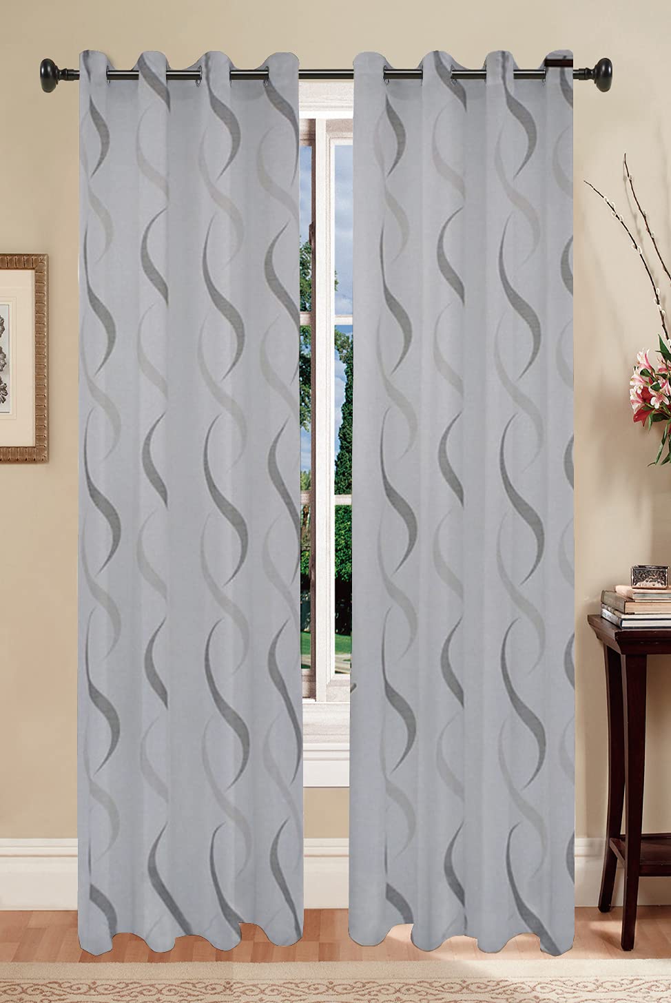 IlGruppone Tenda Tende Finestra con Occhielli 4 Cm Decorazione a Pannello Soggiorno Moderno Salotto e Camera da Letto Cucina 1 o 2 Pannelli 140 X 290 in 3 Colori - 1Tenda - Rosso