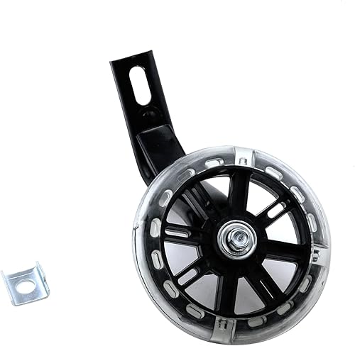 Miniatura 8 de Par de ruedas auxiliares de bicicleta para niños, accesorios para bicicletas de 12 "14" 16", ruedas de entrenamiento flash