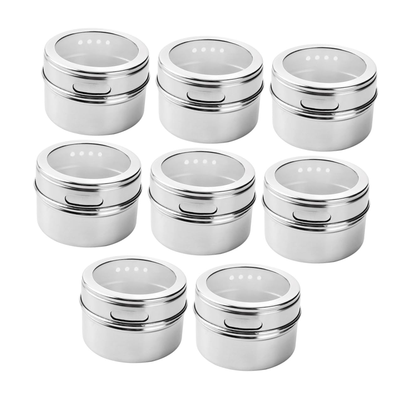 Hemobllo Boîte à Épices Lot de 8 en Acier Inoxydable, Magnétique