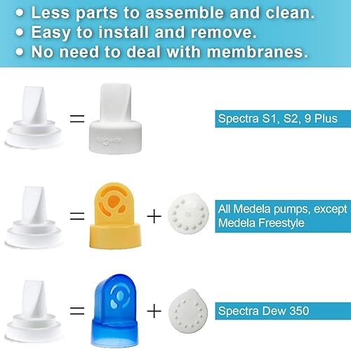 Miniatura 9 de Nenesupply - Válvulas de 8 piezas compatibles con Medela y Spectra bomba para uso en Spectra S2 Spectra S1 y Medela Pump en estilo Harmony Symphony