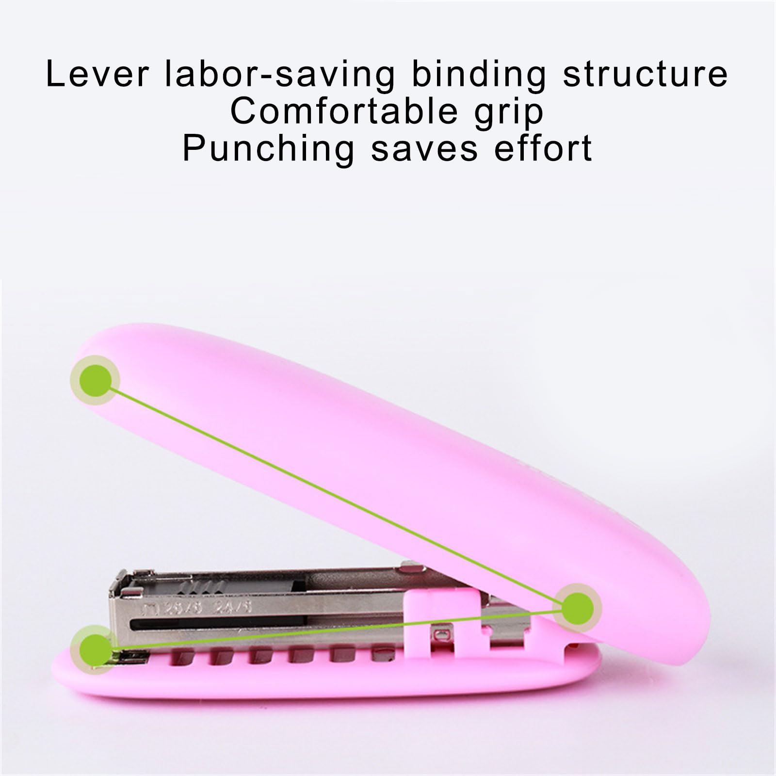 6 Portatile Piccolo Piccolo Cerognativo Decorativo Ufficio Decorativo Ufficio Stapler Facile Da Caricare Stacciante Plastica Da Scrivania