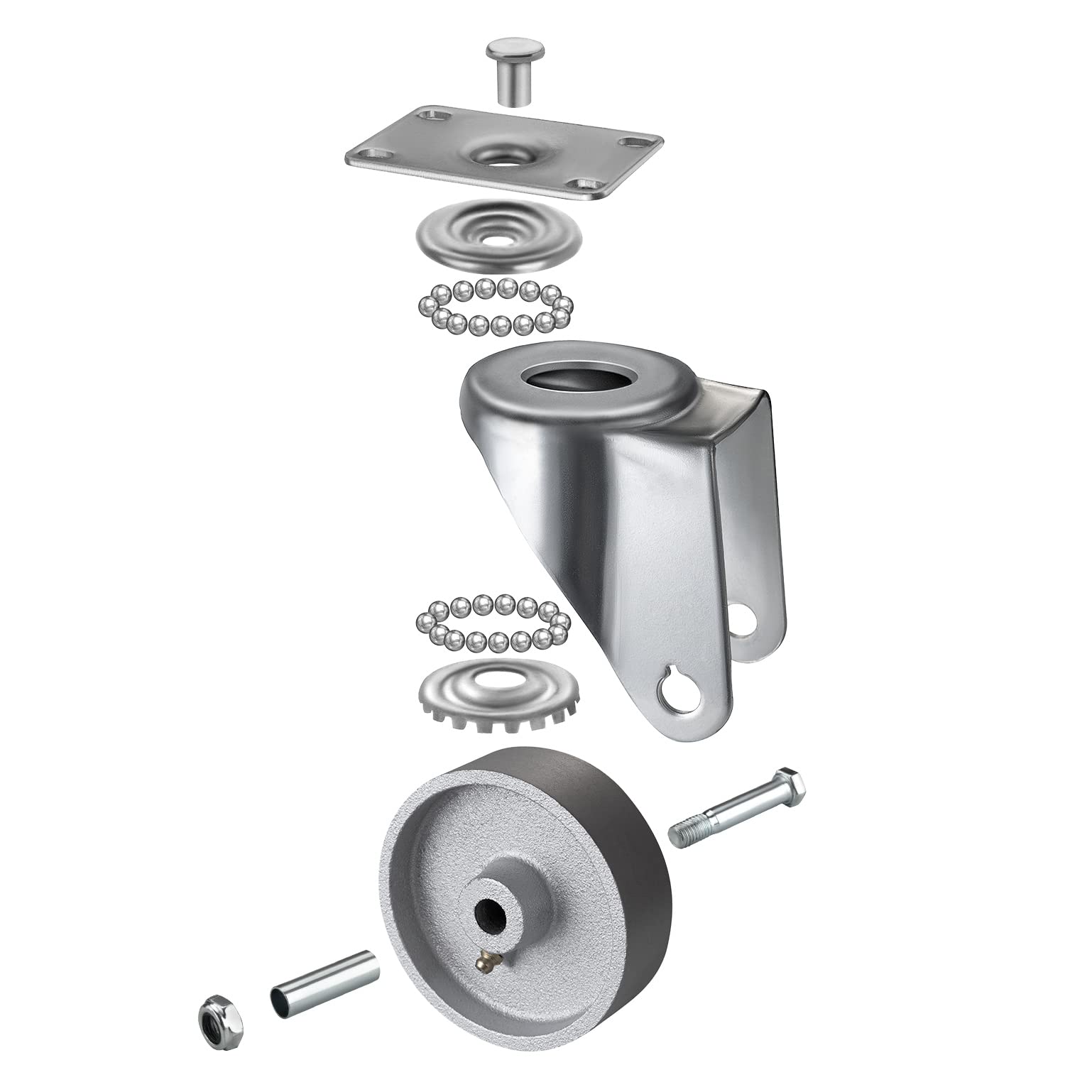 HDLIV Paquete De 4 Ruedas De Perfil Bajo De 1 Pulgada Ruedas Giratorias