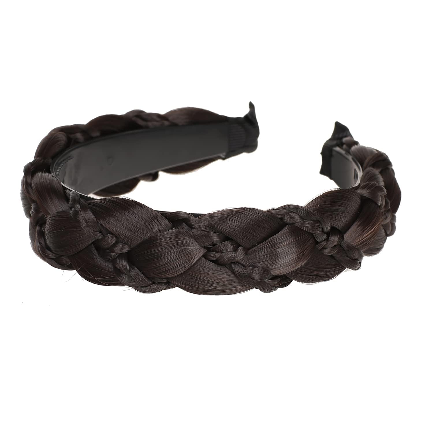 APSAMBR-1PCS 5 Strands Headband Synthetic Hair Plaited Headband Braid Braided With Teeth Hair Band Accessories for Women Girl (brown) (B0C784DFQL) Amazon Price History, Amazon Price Tracker