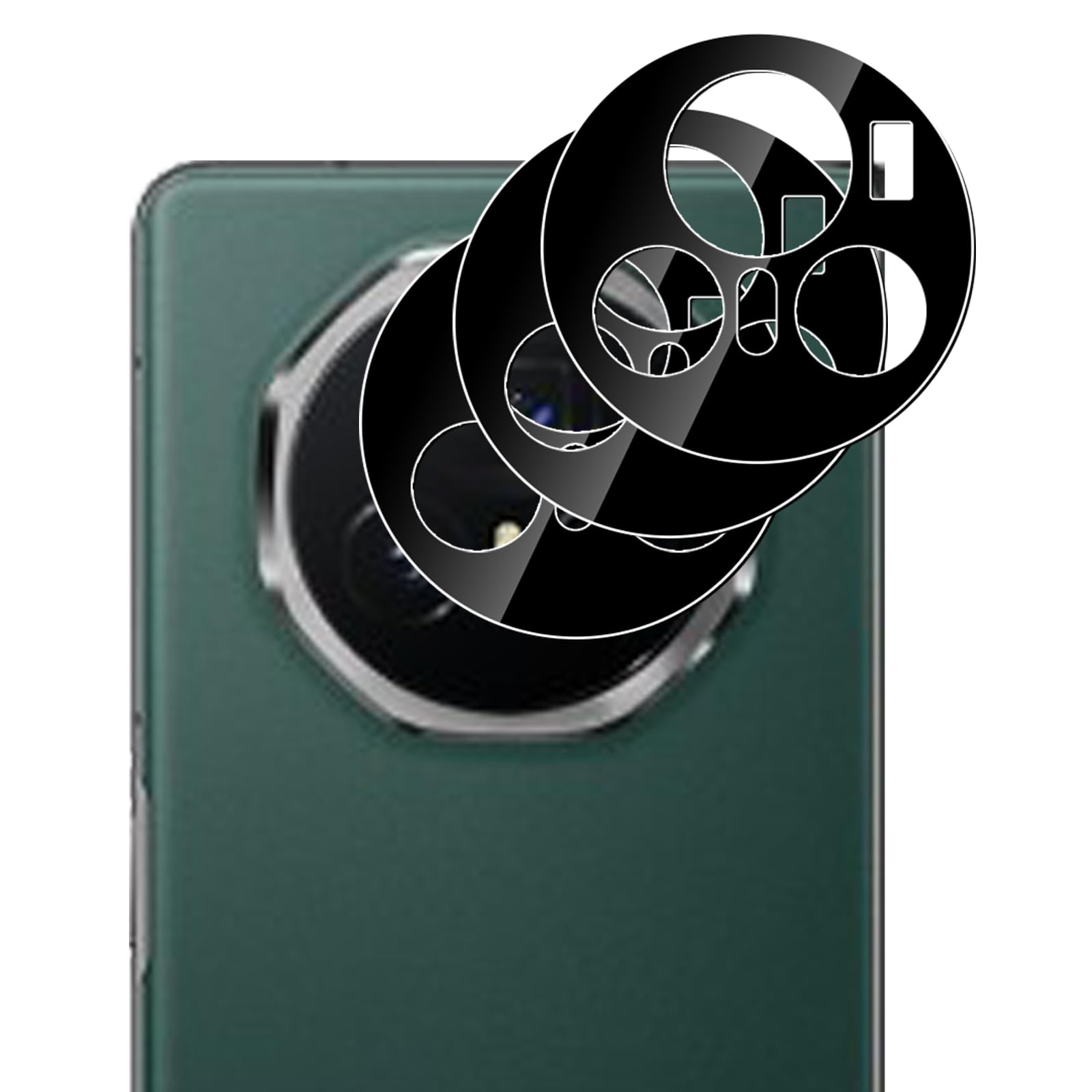 3 Packs Camera Lens Protector for Honor Magic V3 5G,Scratch Resistant,Scratch Resistant,Ultra HD Clear 9H Glass Camera Lens Protector for Honor Magic V3 5G，Transparent