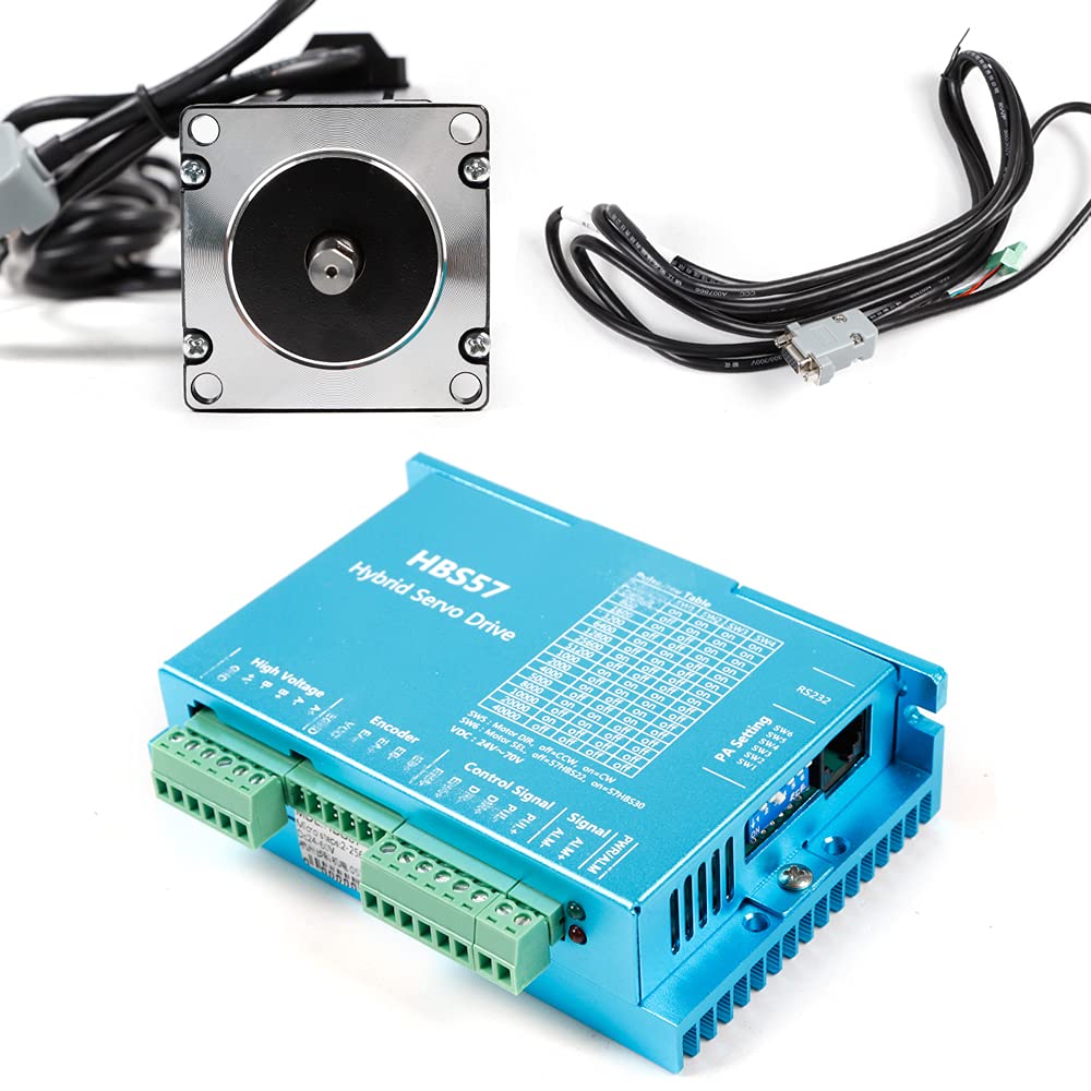 Nema 23 Schrittmotortreiber 3,0 Nm 4 A Closed Loop Schrittmotor CNC Kit, Stepper Motor, DC24-60V ±5% HBS57 Driver+ 57HBS30 motor Closed-Loop-Schrittmotor mit Treiber HBS57-Kit