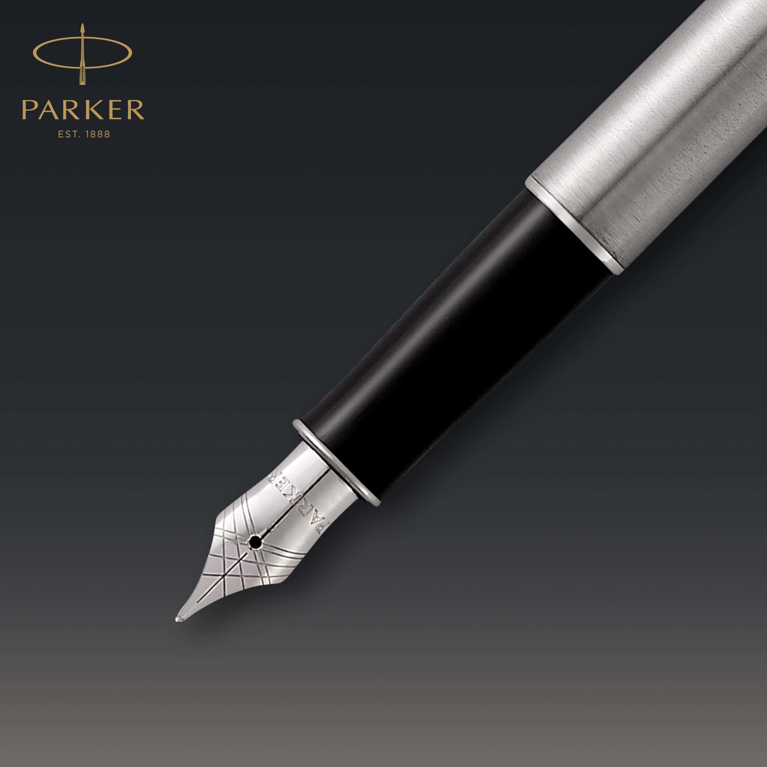 Parker Sonnet Füller | Edelstahl mit Palladiumzierteilen | Füllfederhalter mit mittlerer Feder | Geschenkbox